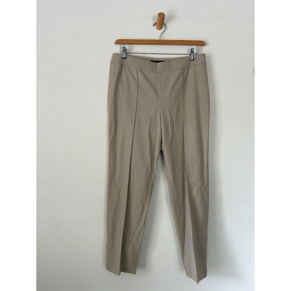 St. John Womens Beige Textured Straight-Leg Trousers Size 10 - Picture 11 of 13